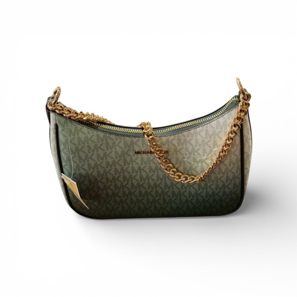 Michael Kors Green and Gold Shoulder Bag